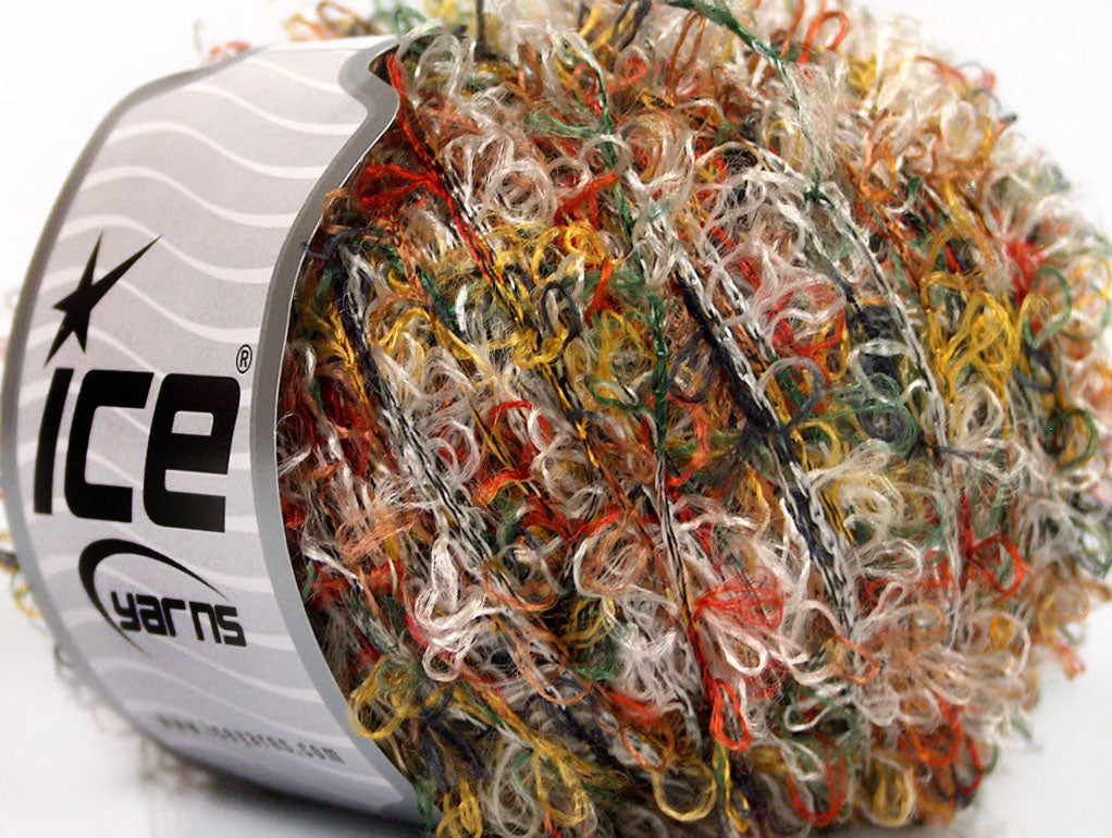 Lot of 8 Skeins Ice Yarns BELLA DI NOTTE Yarn Khaki Gold Copper White