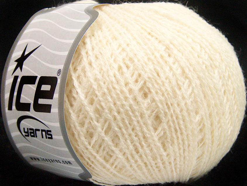 Lot of 8 Skeins ICE PRINCE (30% Baby Alpaca 35% Merino Wool) Yarn Cream