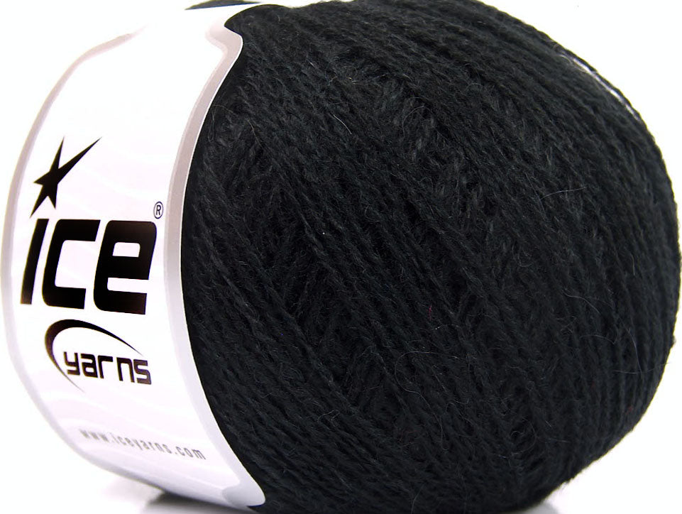 Lot of 8 Skeins ICE PRINCE (30% Baby Alpaca 35% Merino Wool) Yarn Black