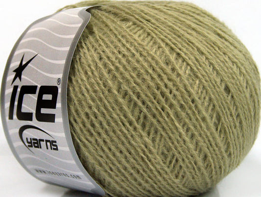 Lot of 8 Skeins ICE MASTER ALPACA FINE (25% Alpaca 25% Merino Wool) Yarn Light Khaki