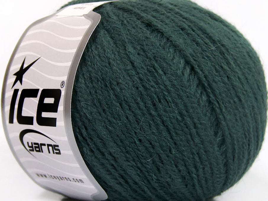 Lot of 8 Skeins ICE MASTER ALPACA (25% Alpaca 25% Merino Wool) Yarn Dark Green