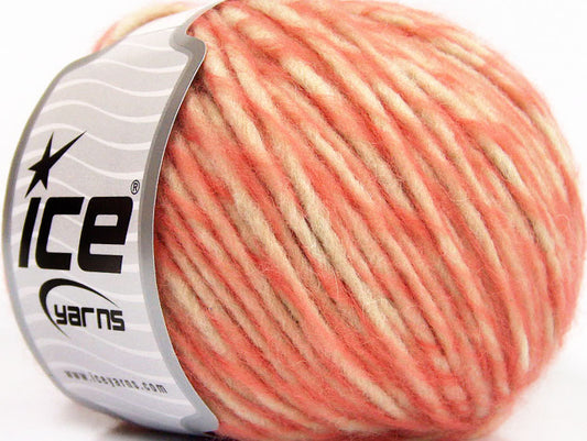 Lot of 8 Skeins Ice Yarns PICASSO WOOL (45% Wool) Yarn Salmon Beige
