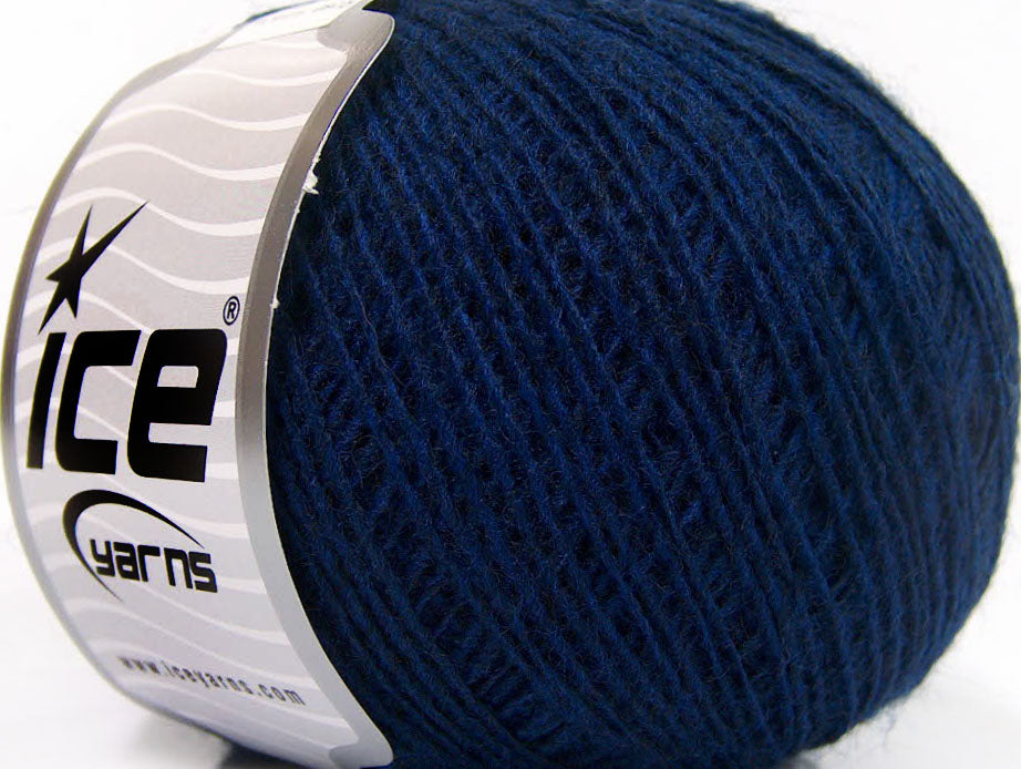 Lot of 8 Skeins ICE ROSE ALPACA (25% Alpaca 20% Wool) Yarn Dark Blue