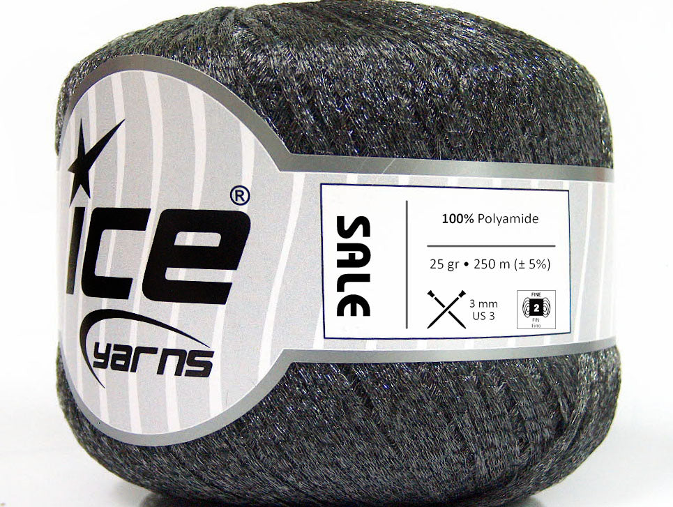 Lot of 6 Skeins Ice Yarns SALE RIBBON Hand Knitting Yarn Grey