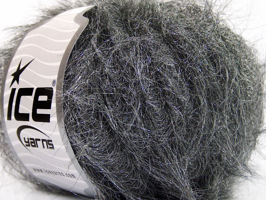 Lot of 8 Skeins Ice Yarns SALE EYELASH Hand Knitting Yarn Grey