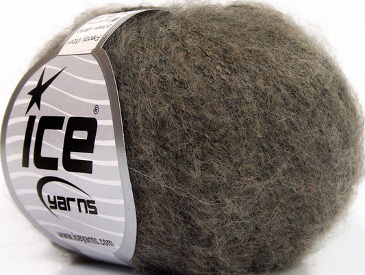 Lot of 10 Skeins ICE FREDDY WOOL (26% Wool 16% Viscose) Yarn Brown