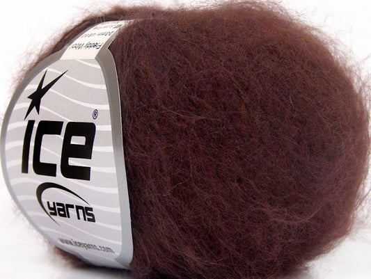 Lot of 10 Skeins ICE FREDDY WOOL (26% Wool 16% Viscose) Yarn Burgundy