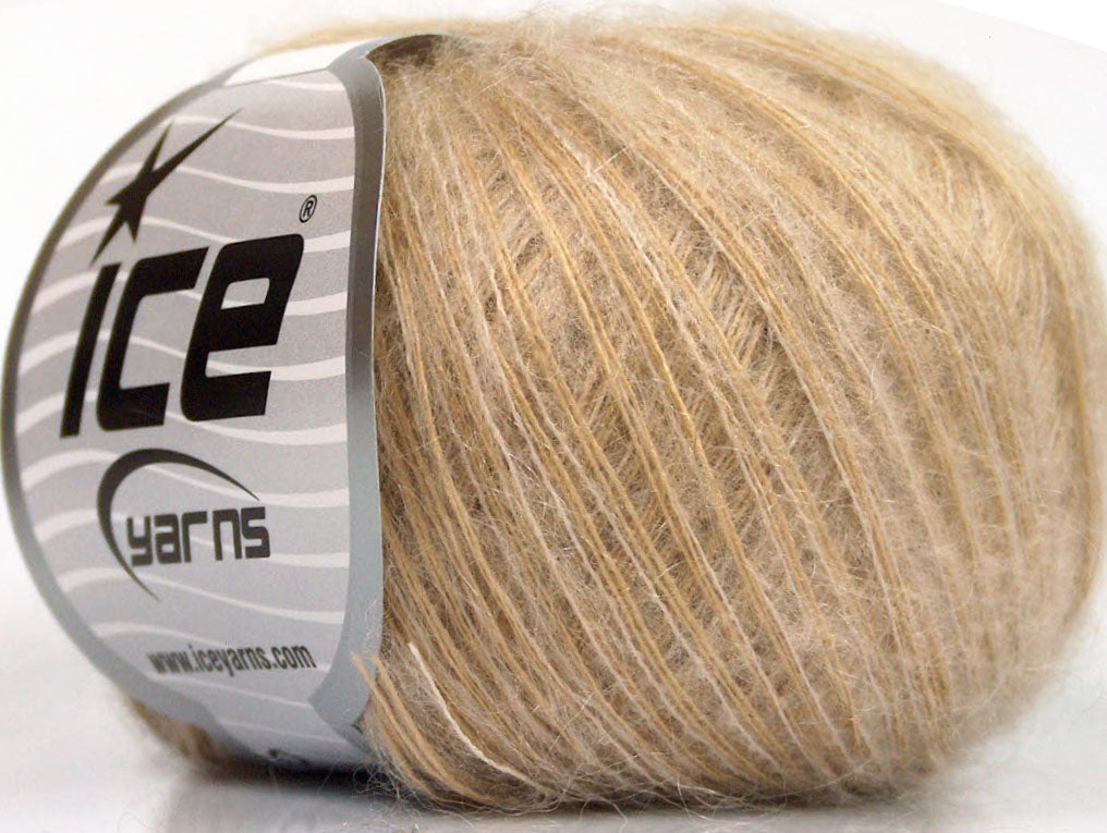 Lot of 10 Skeins ICE PACE KID MOHAIR (30% Kid Mohair 30% Wool) Yarn Cafe Latte
