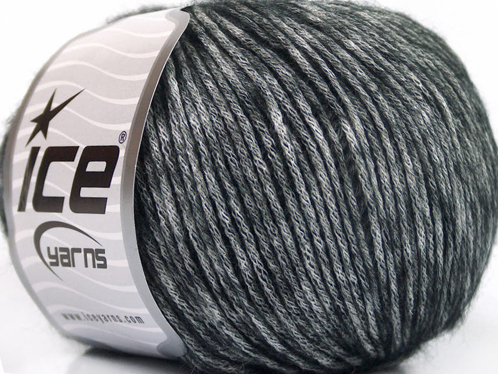 Lot of 8 Skeins Ice Yarns BAMBOO SOFTAIR (15% Bamboo) Yarn Black White