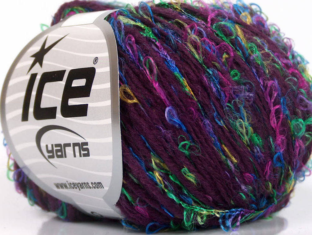Lot of 6 Skeins ICE SALE MOHAIR-WOOL BLEND (30% Wool) Yarn Maroon Blue Green Fuchsia