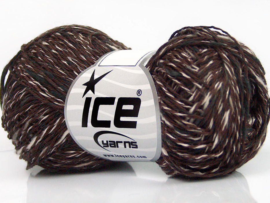 Lot of 8 Skeins Ice Yarns CANARIO (40% Cotton 20% Viscose) Yarn Brown