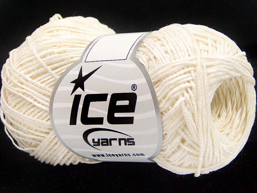 Lot of 8 Skeins Ice Yarns URBAN COTTON LUX (60% Cotton 28% Viscose) Yarn Ecru