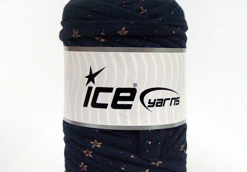250 gr ICE UPCYCLED FABRIC 250 (95% Cotton 5% Elastan) Yarn Navy Camel