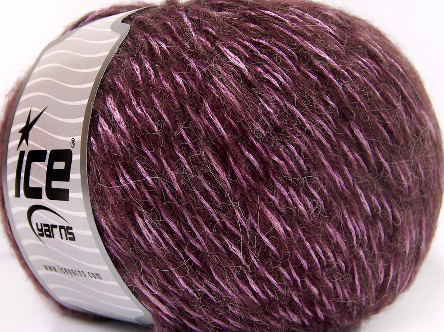 Lot of 4 x 100gr Skeins Ice Yarns ALPACA SHINE (19% Alpaca) Yarn Maroon Lilac