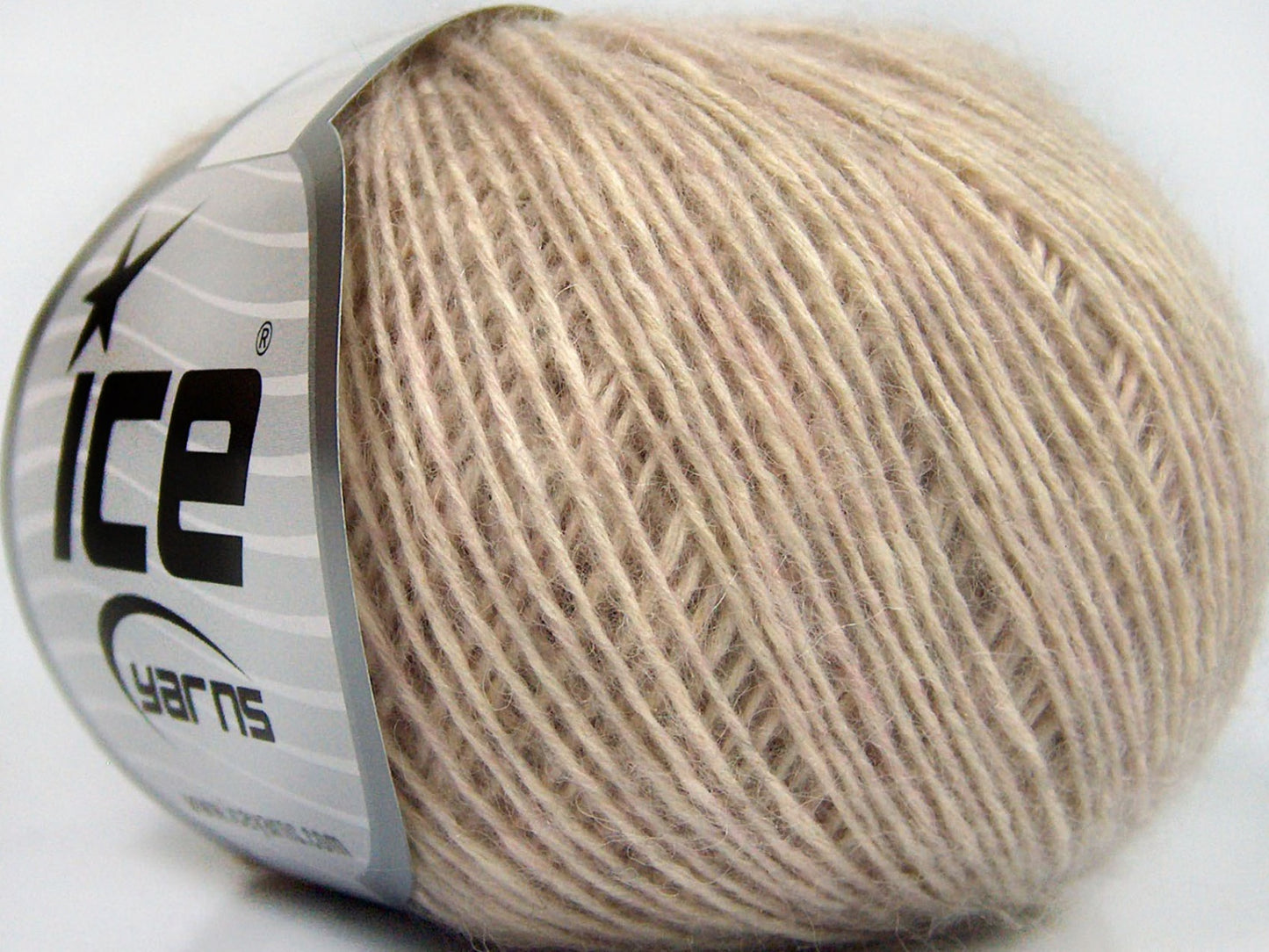 Lot of 8 Skeins Ice Yarns BABY ALPACA MERINO COTTON (22% Baby Alpaca 22% Extrafine Merino Wool) Yarn Light Beige