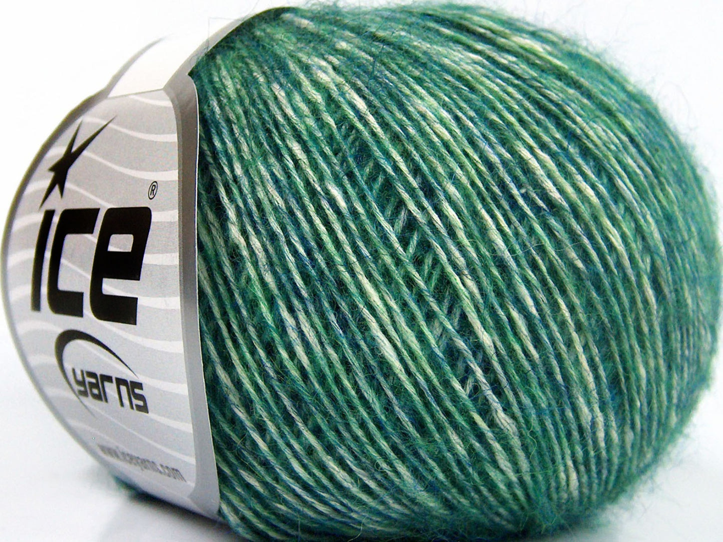Lot of 8 Skeins Ice Yarns BABY ALPACA MERINO COTTON (22% Baby Alpaca 22% Extrafine Merino Wool) Yarn Emerald Green