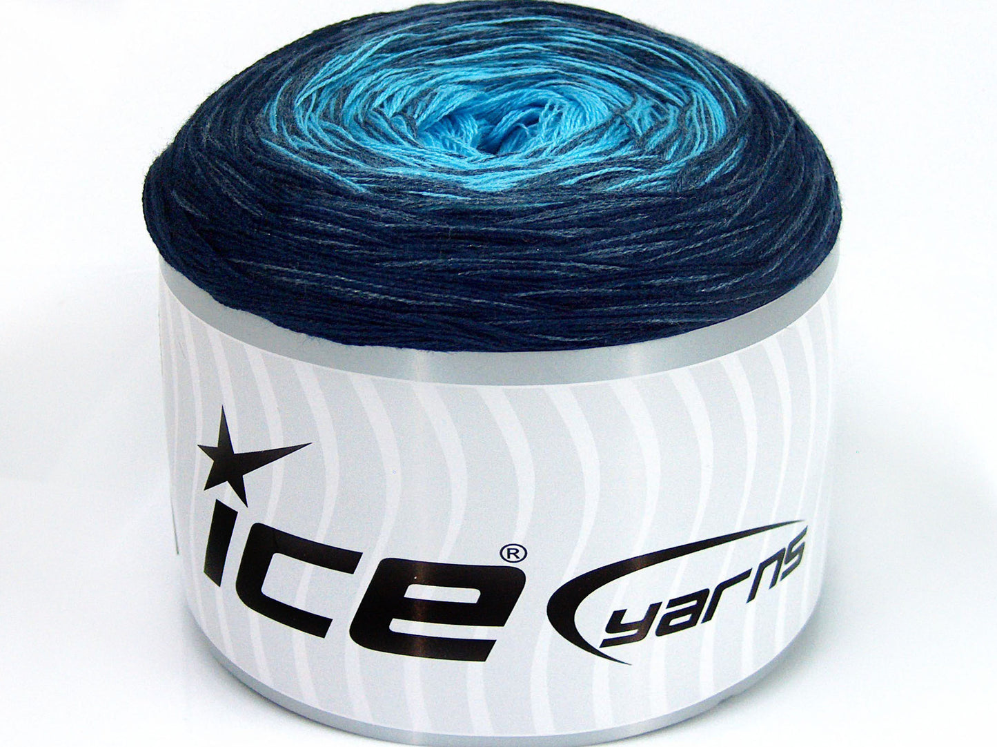 Lot of 2 x 150gr Skeins Ice Yarns CAKES COTTON FINE (50% Cotton) Yarn Navy Jeans Blue Turquoise