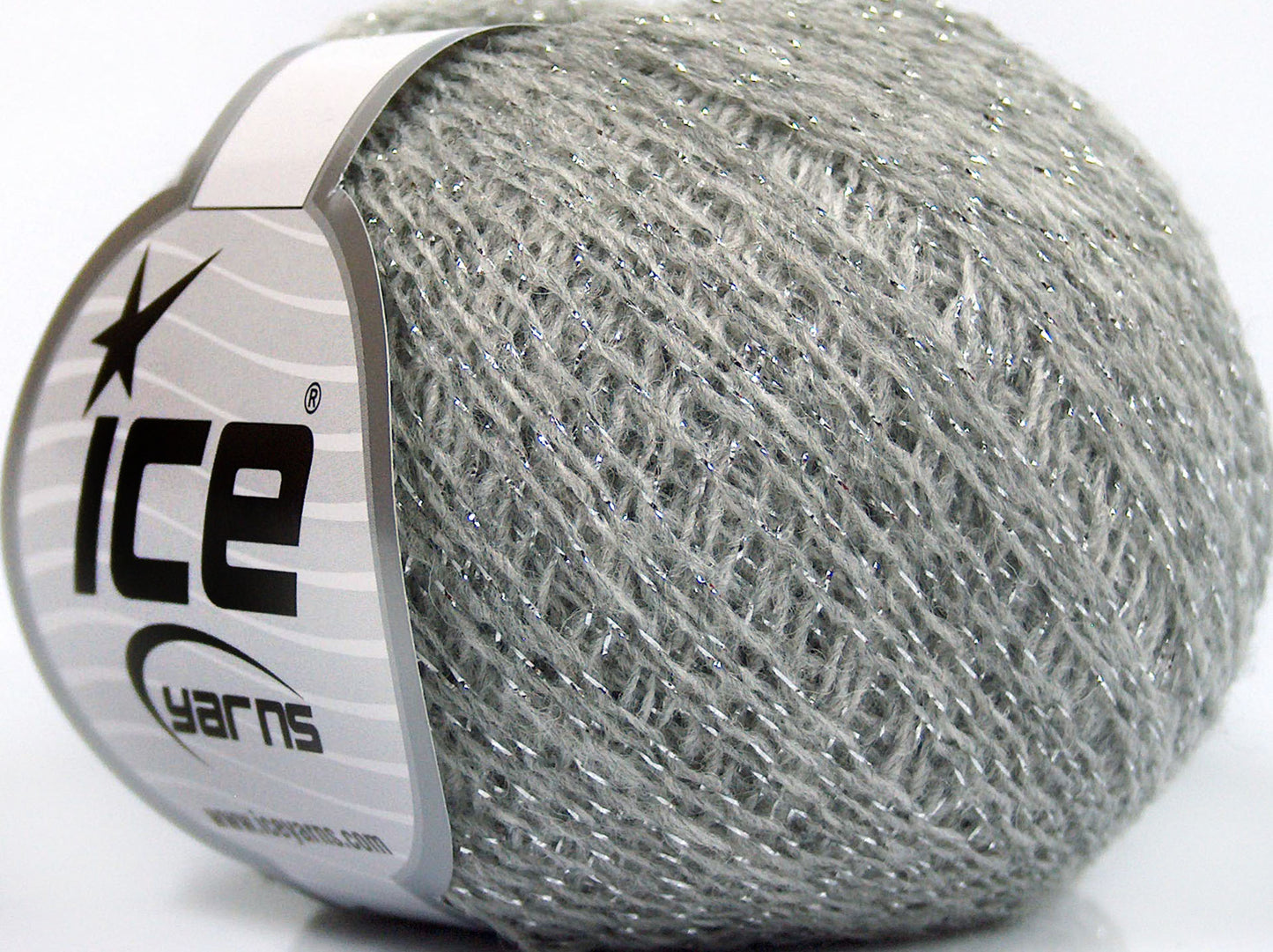 Lot of 10 Skeins Ice Yarns SALE METALLIC (33% Wool) Yarn Grey Silver