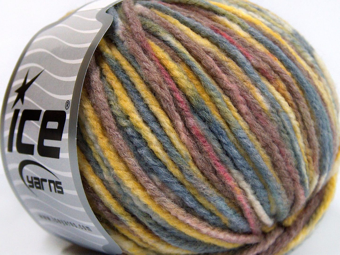 Lot of 8 Skeins Ice Yarns SALE WINTER (60% Wool) Yarn Cream Gold Blue Shades Purple Shades