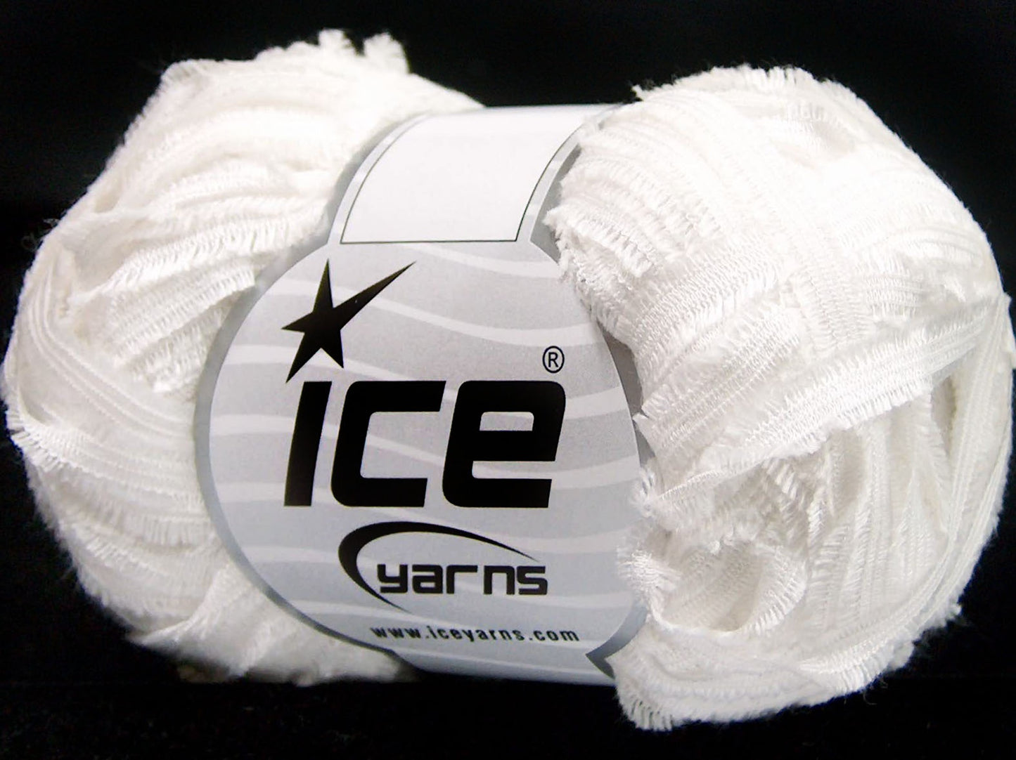 Lot of 8 Skeins Ice Yarns SAMBA RIBBON Hand Knitting Yarn White