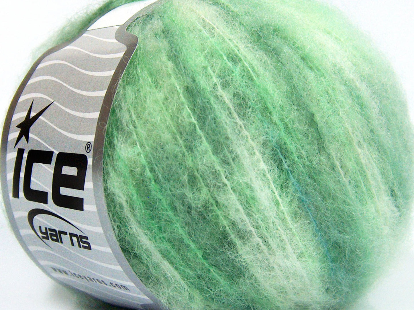 Lot of 8 Skeins Ice Yarns MOHAIR COLOR LIGHT (15% Mohair 10% Wool) Yarn Green Shades