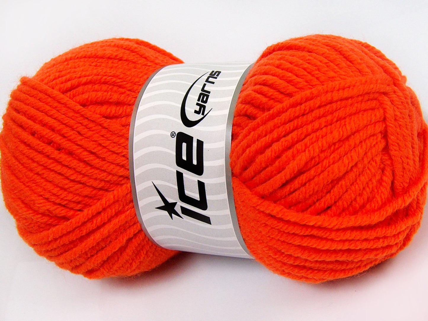 Lot of 4 x 100gr Skeins Ice Yarns WOOL CHUNKY (30% Wool) Yarn Orange