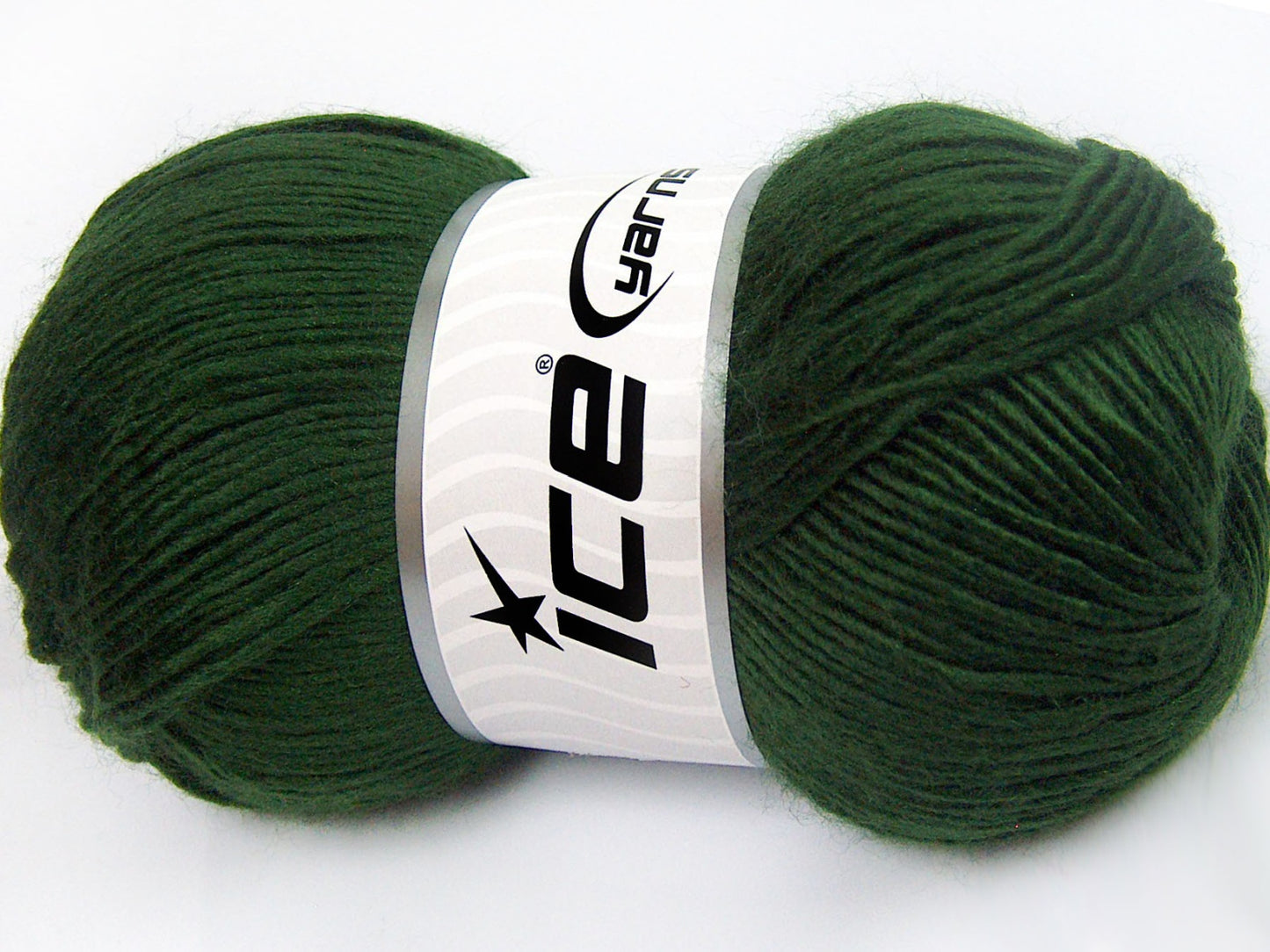 Lot of 4 x 100gr Skeins Ice Yarns RAINBOW SOLID Hand Knitting Yarn Dark Green