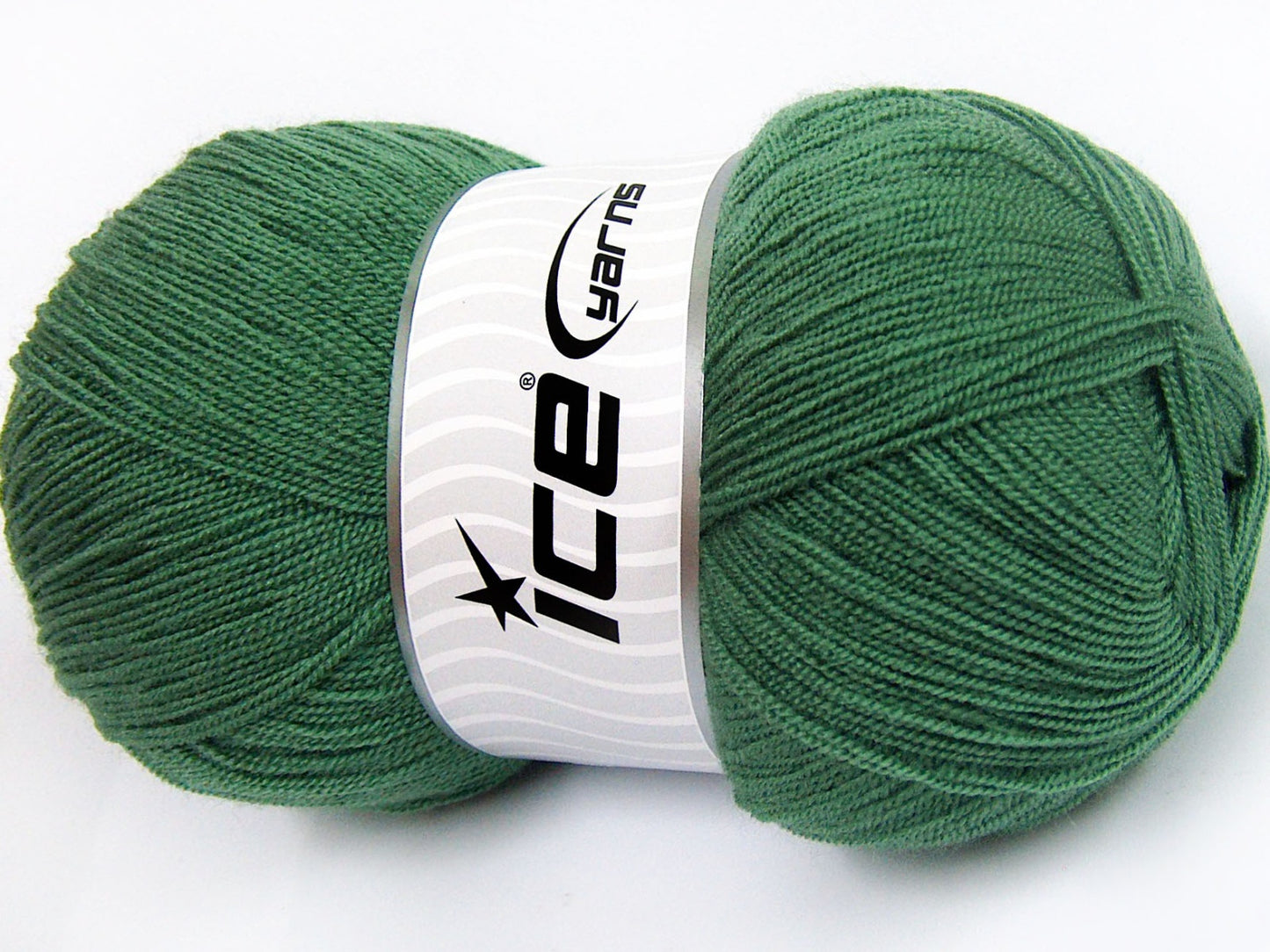 Lot of 4 x 100gr Skeins Ice Yarns KRISTAL Hand Knitting Yarn Dark Mint Green