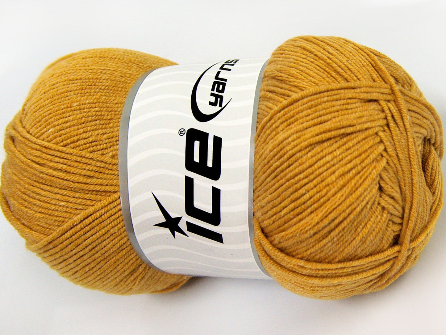 Lot of 4 x 100gr Skeins Ice Yarns LORENA (50% Cotton) Hand Knitting Yarn Gold