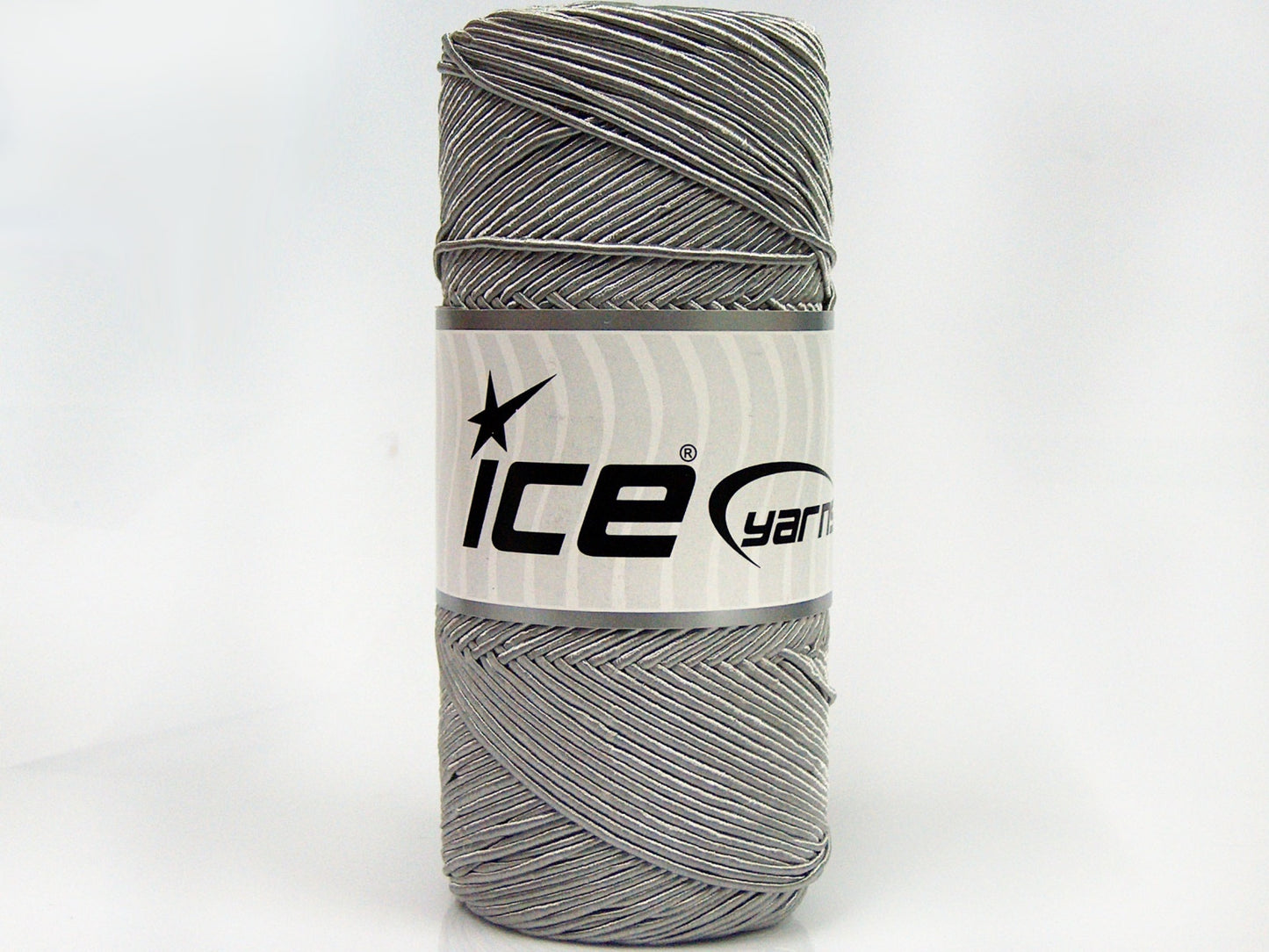 Lot of 2 x 200gr Skeins Ice Yarns SHINY COTTON (30% Cotton) Yarn Light Grey