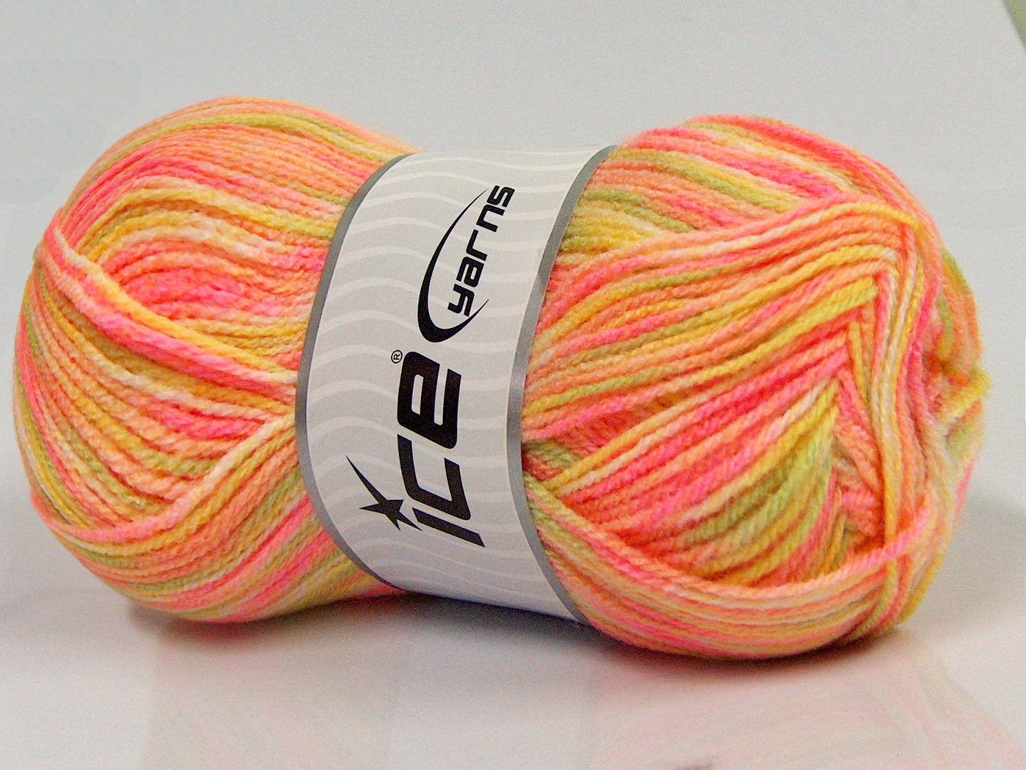 Lot of 4 x 100gr Skeins Ice Yarns BABY MIX Hand Knitting Yarn Neon Colors