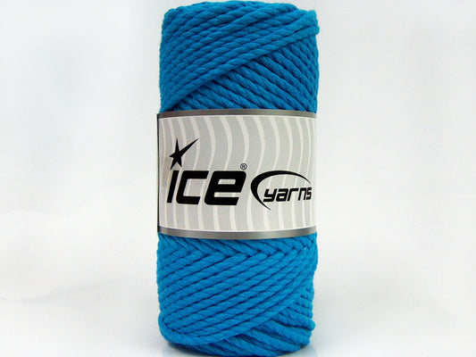 250 gr ICE YARNS COTTON ROPE (100% Cotton) Hand Knitting Yarn Turquoise