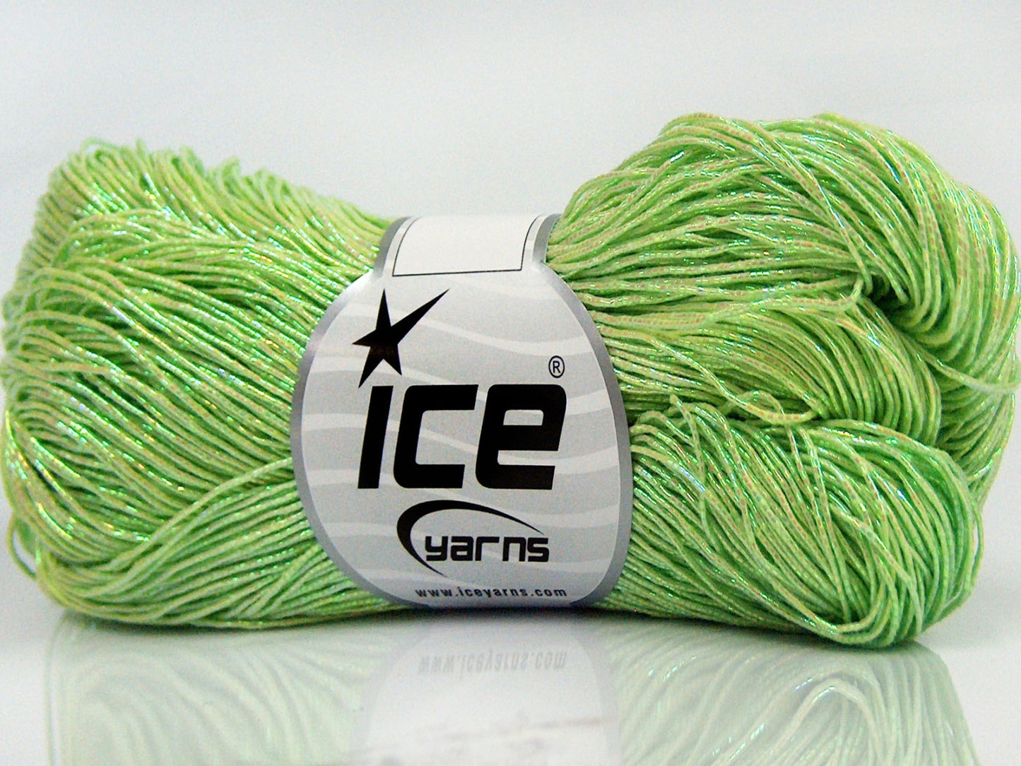 Lot of 3 x 100gr Skeins Ice Yarns HAND PAINTED COTTON (40% Cotton) Yarn Neon Green