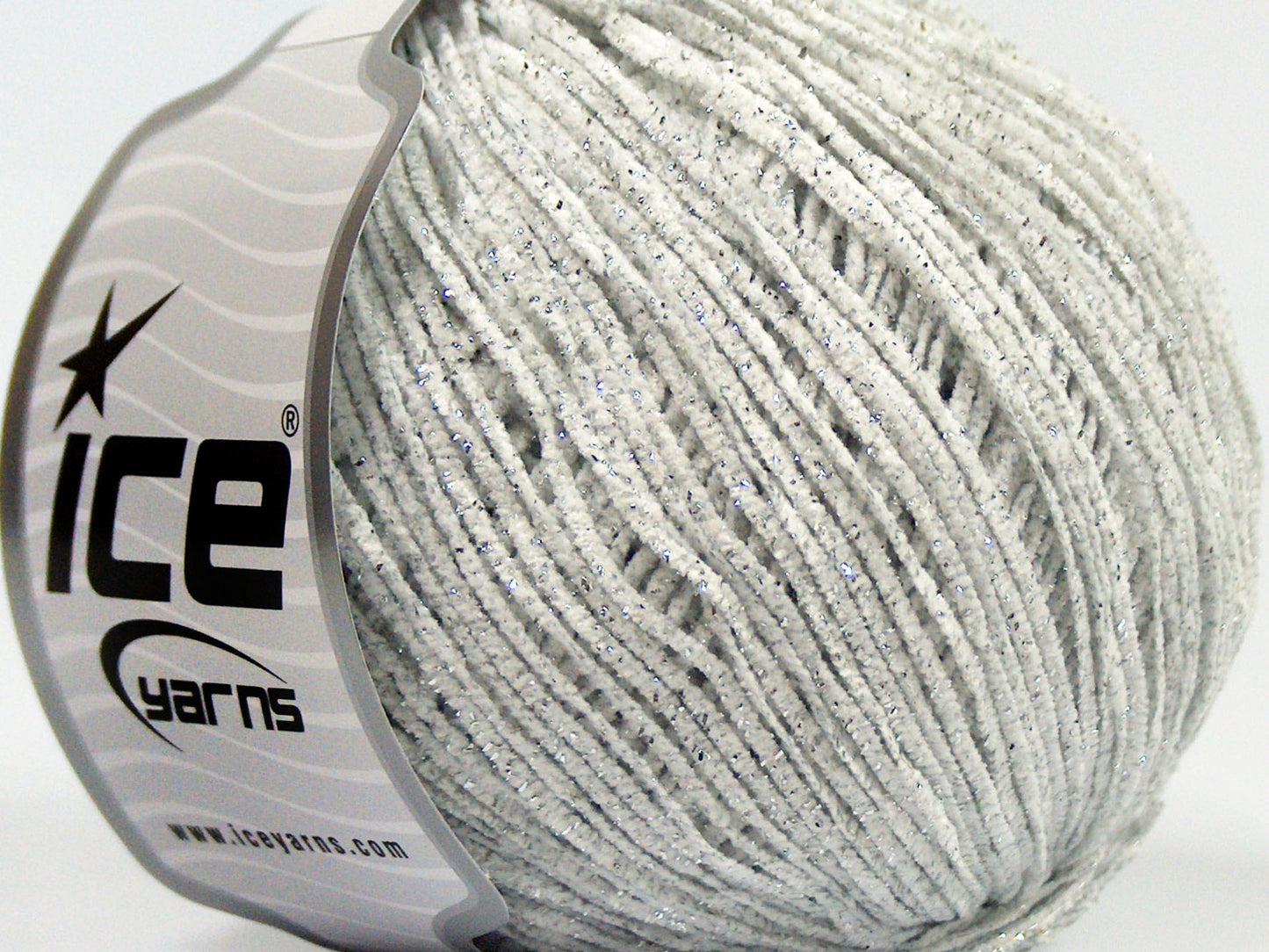 Lot of 8 Skeins Ice Yarns SALE CHENILLE (90% MicroFiber) Yarn Off White