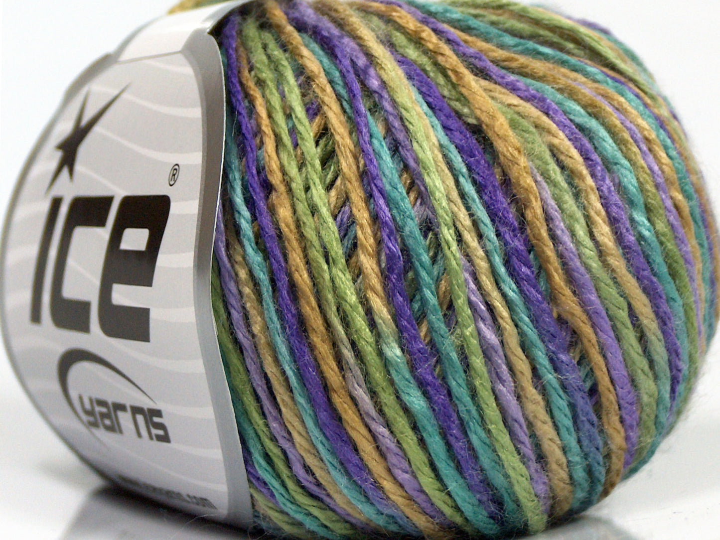 Lot of 8 Skeins Ice Yarns SALE SELF-STRIPING Yarn Purple Camel Green