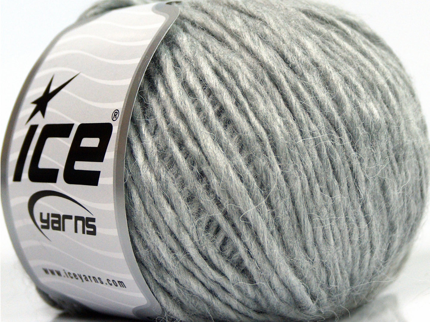 Lot of 8 Skeins Ice Yarns SALE WINTER (12% Wool) Hand Knitting Yarn Light Grey