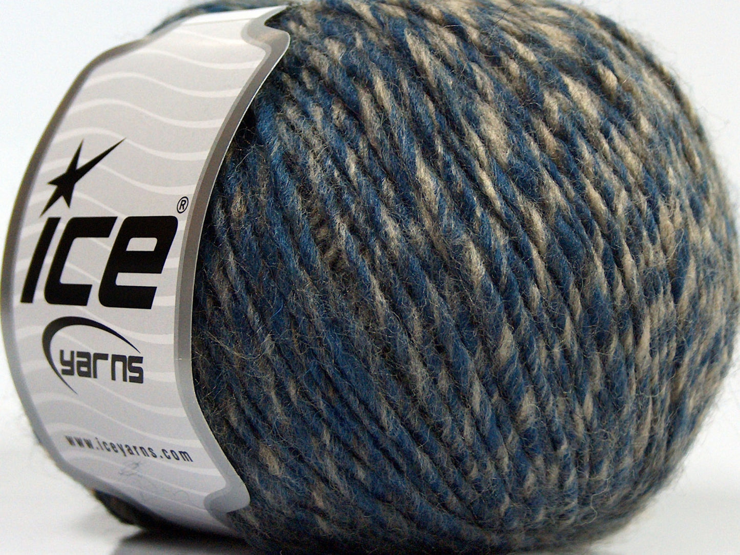 Lot of 8 Skeins Ice Yarns WOOL CORD DK (40% Wool) Yarn Blue Grey Brown Shades