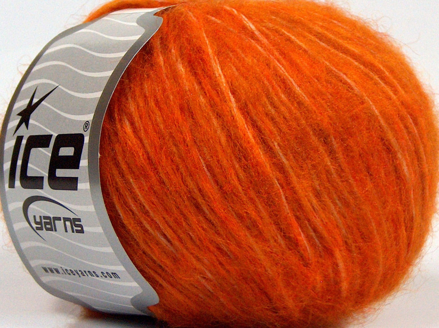 Lot of 8 Skeins Ice Yarns FLEECY WOOL (22% Wool) Hand Knitting Yarn Dark Orange