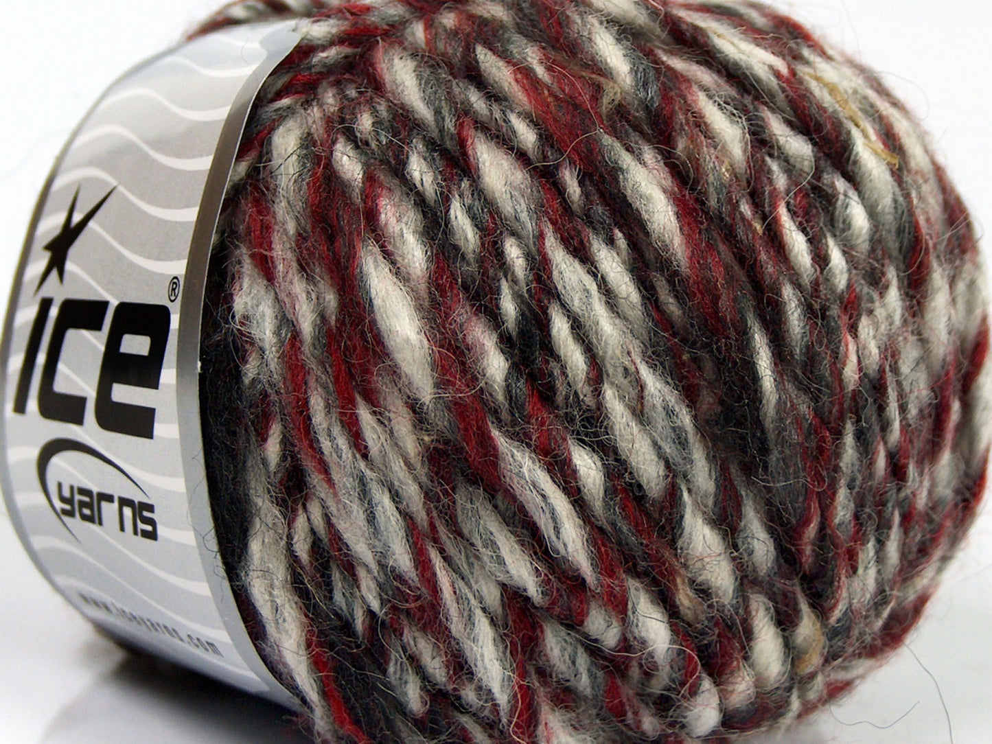 Lot of 8 Skeins Ice Yarns SALE WINTER (42% Wool 8% Viscose) Yarn Red Grey Cream Brown