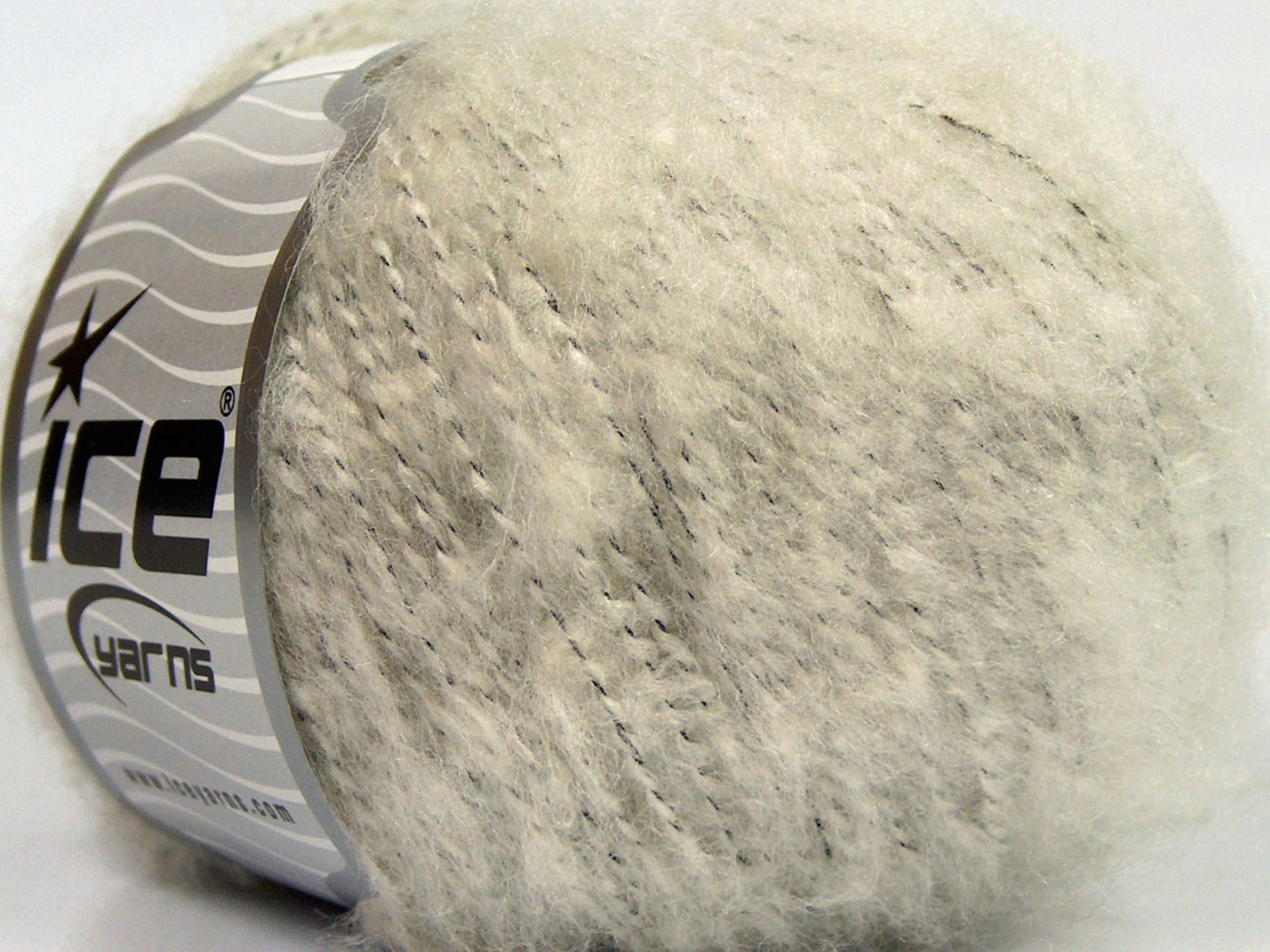 Lot of 8 Skeins Ice Yarns SALE WINTER (23% Wool) Hand Knitting Yarn Ecru Black