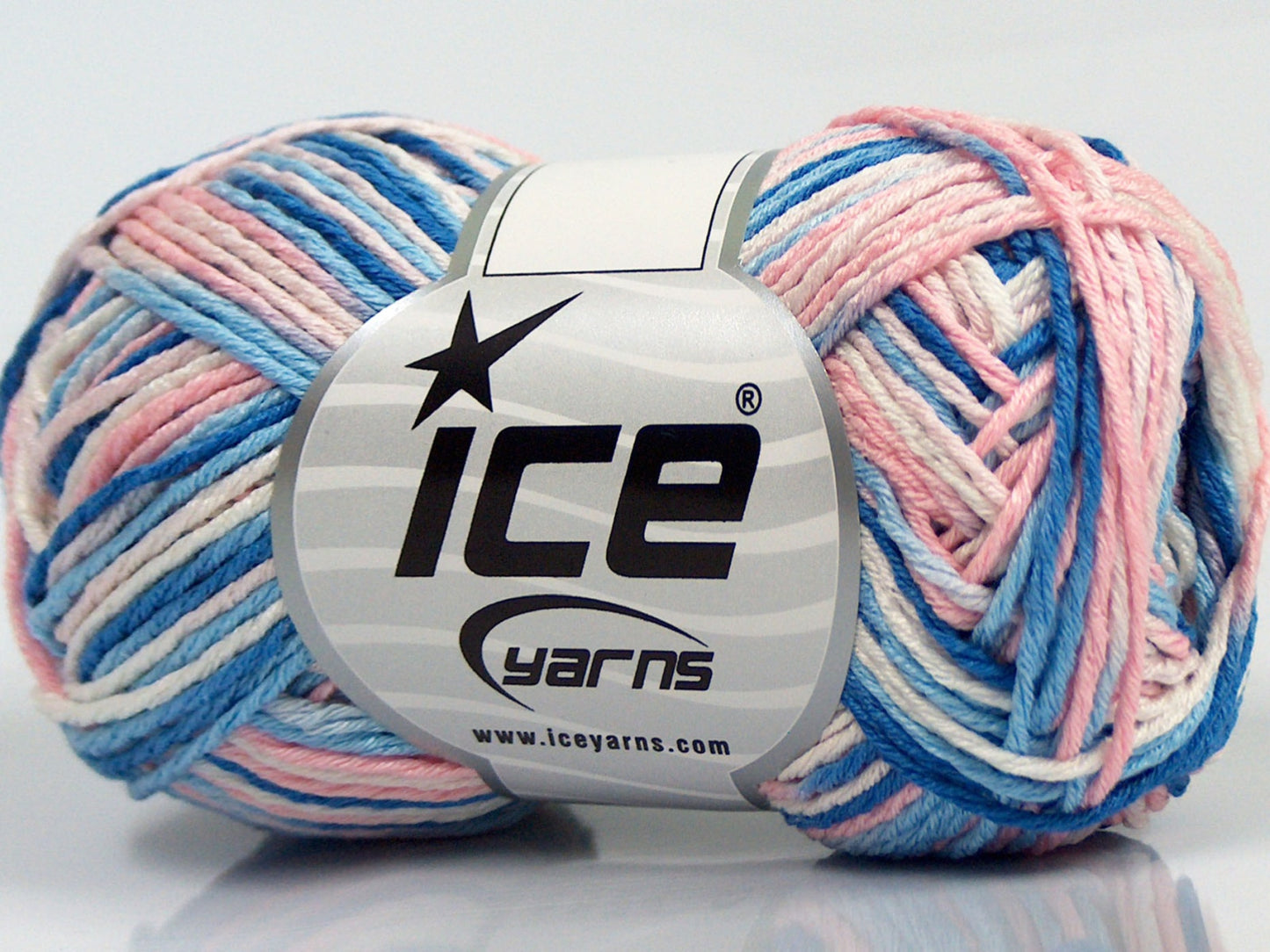 Lot of 8 Skeins Ice Yarns VIENNA Yarn Blue Shades Light Pink White