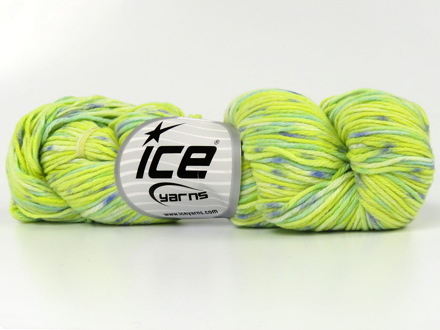 Lot of 3 x 100gr Skeins Ice Yarns HAND DYED CASHMERE (10% Cashmere) Yarn Green Shades Blue