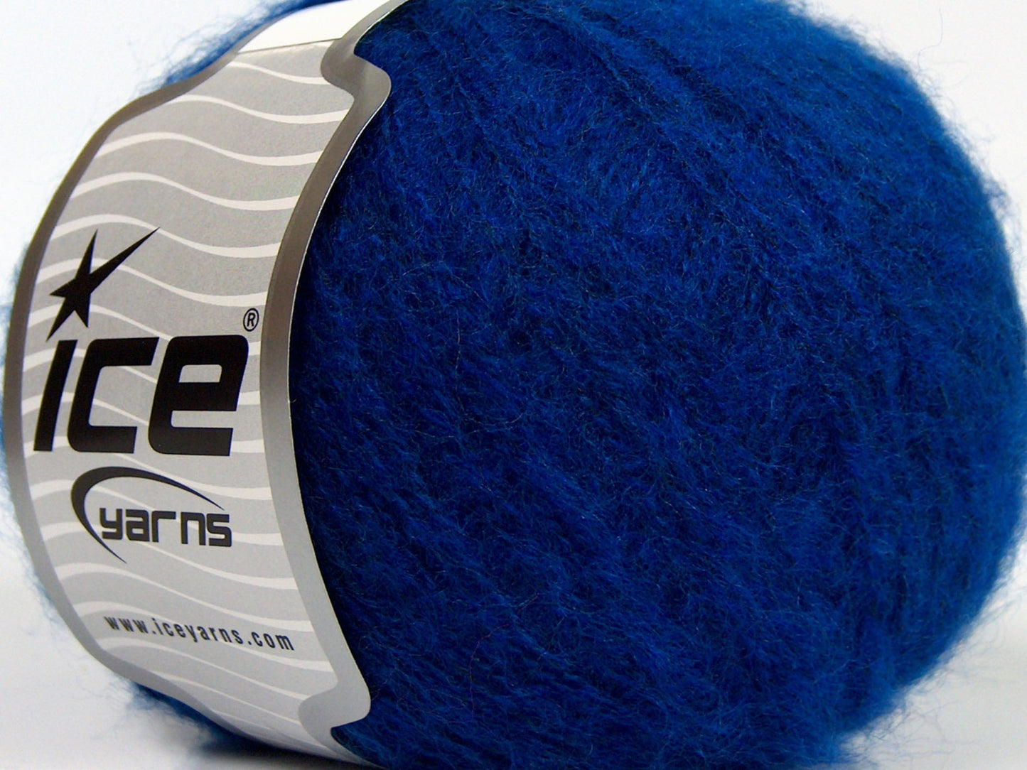 Lot of 8 Skeins Ice Yarns FLUFFY WOOL SUPERFINE (20% Wool 3% Elastan) Yarn Saxe Blue