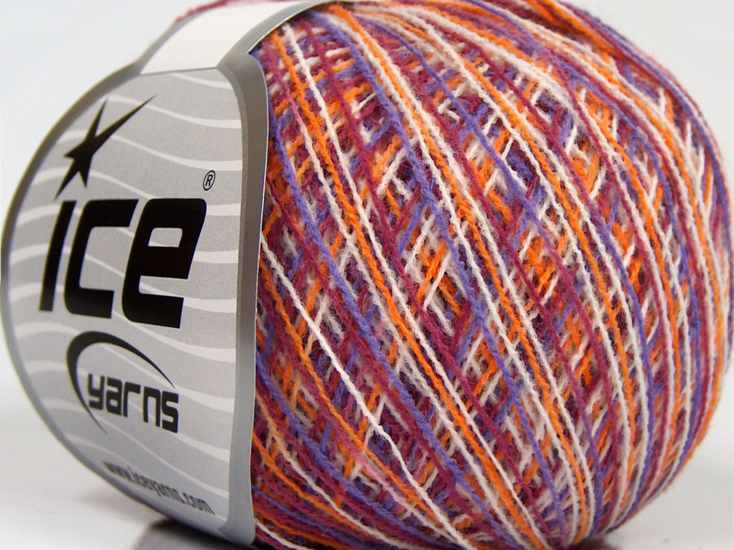 Lot of 10 Skeins Ice Yarns COLORWAY SUPERFINE Yarn Lilac Burgundy Orange White