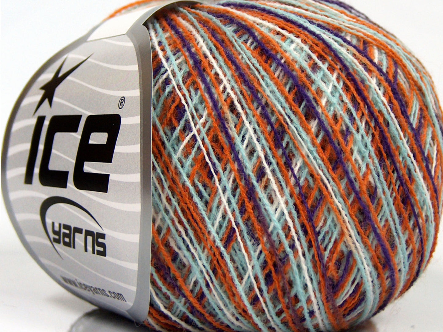 Lot of 10 Skeins Ice Yarns COLORWAY SUPERFINE Yarn Mint Green Purple Gold White