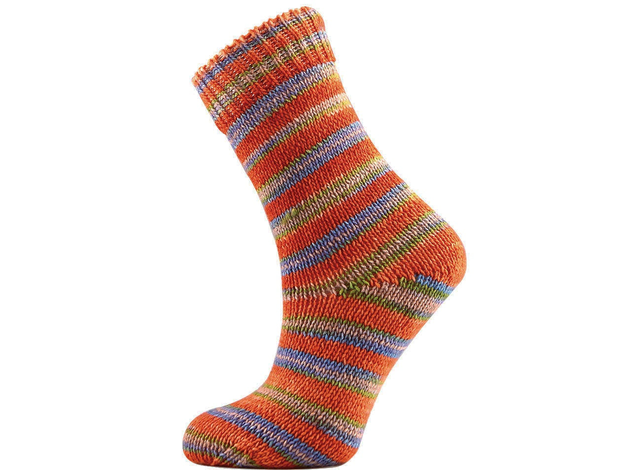 Lot of 2 x 100gr Skeins Ice Yarns HAND DYED SOCK MERINO (75% Superwash Merino Wool) Yarn Orange Shades Lilac Blue Green Camel