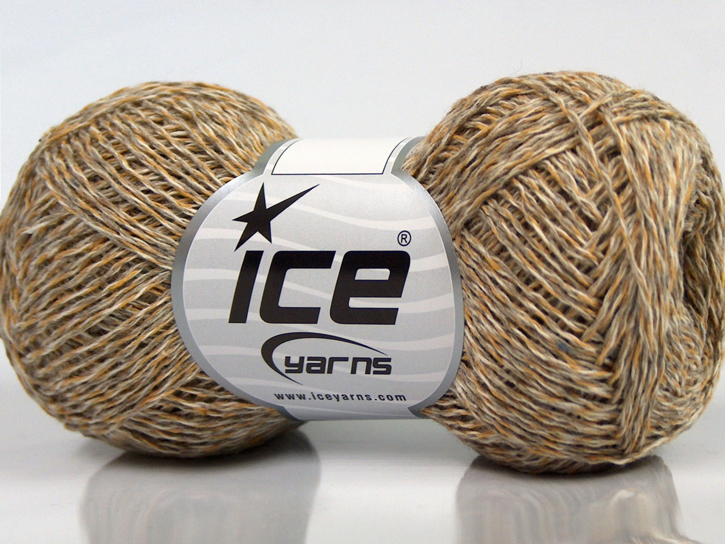 Lot of 8 Skeins Ice Yarns DENIM FINE (100% Cotton) Yarn Light Camel Light Brown Cream