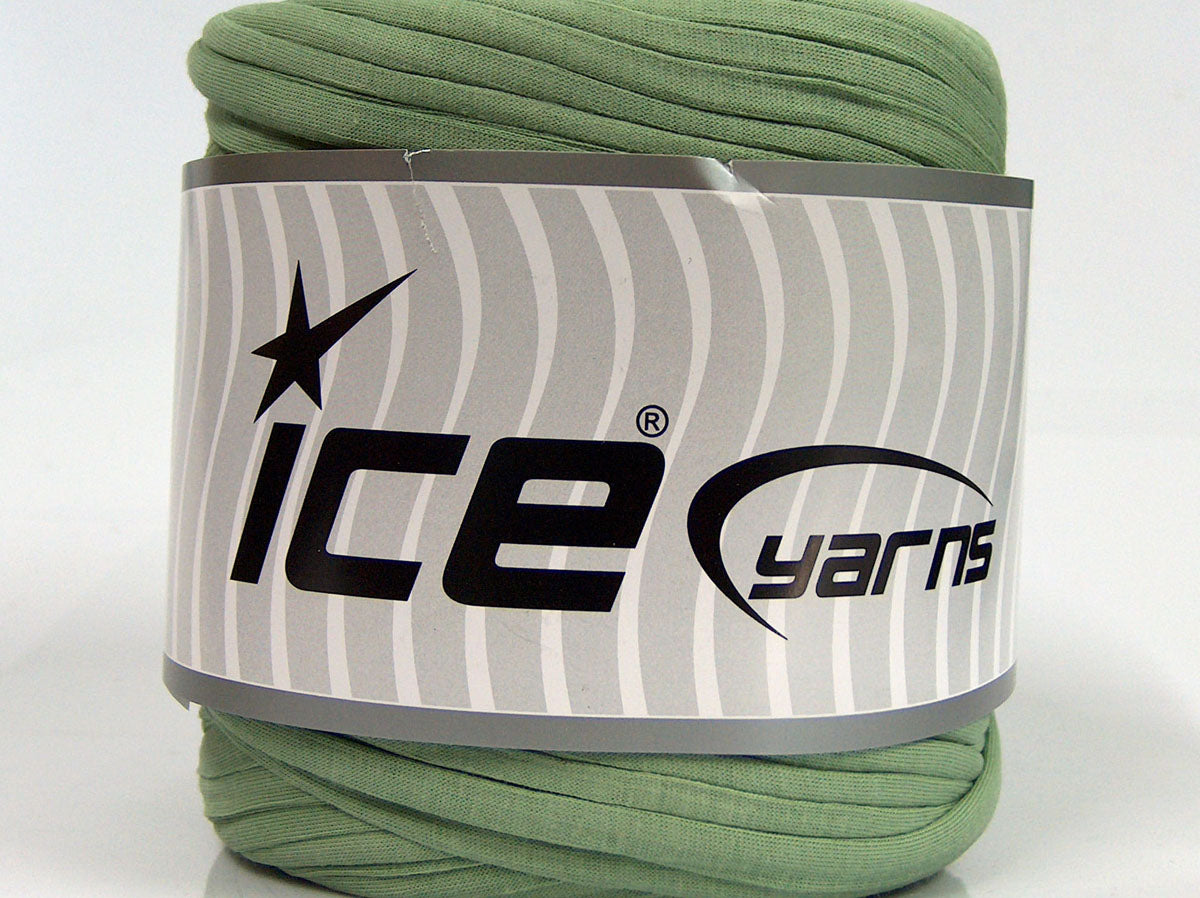 700 gr ICE YARNS UPCYCLED FABRIC 700 (95% Cotton 5% Elastan) Yarn Light Green