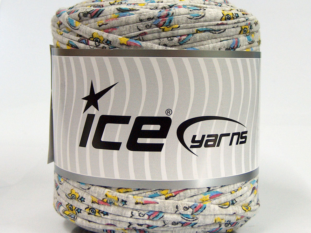 600 gr ICE YARNS UPCYCLED FABRIC 600 (95% Cotton 5% Elastan) Yarn Grey Blue Pink Gold Black