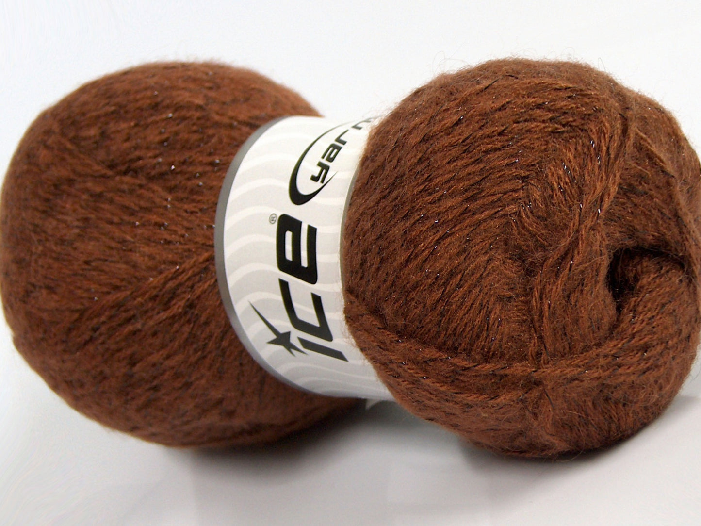 Lot of 4 x 100gr Skeins Ice Yarns ELITE SHAWL GLITZ (10% Mohair 10% Wool) Yarn Light Brown